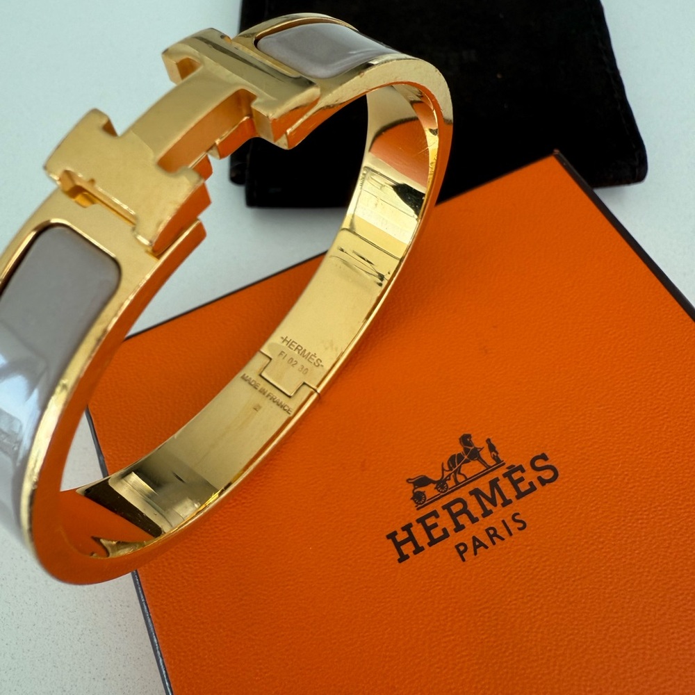 Hermes Clic H bracelet - Marron Glacé - Picture 8 of 9